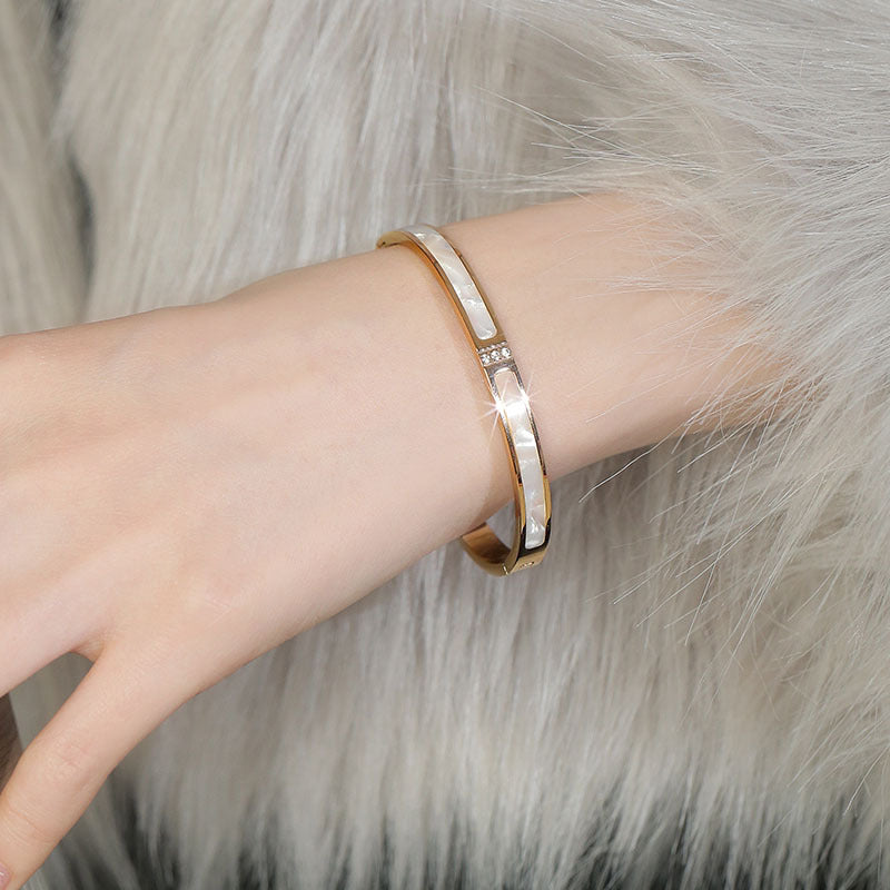Gelang Wanita Sederhana Gaya Korea - Stainless Steel, Tidak Pudar, Elegan & Trendi! - 我的商店