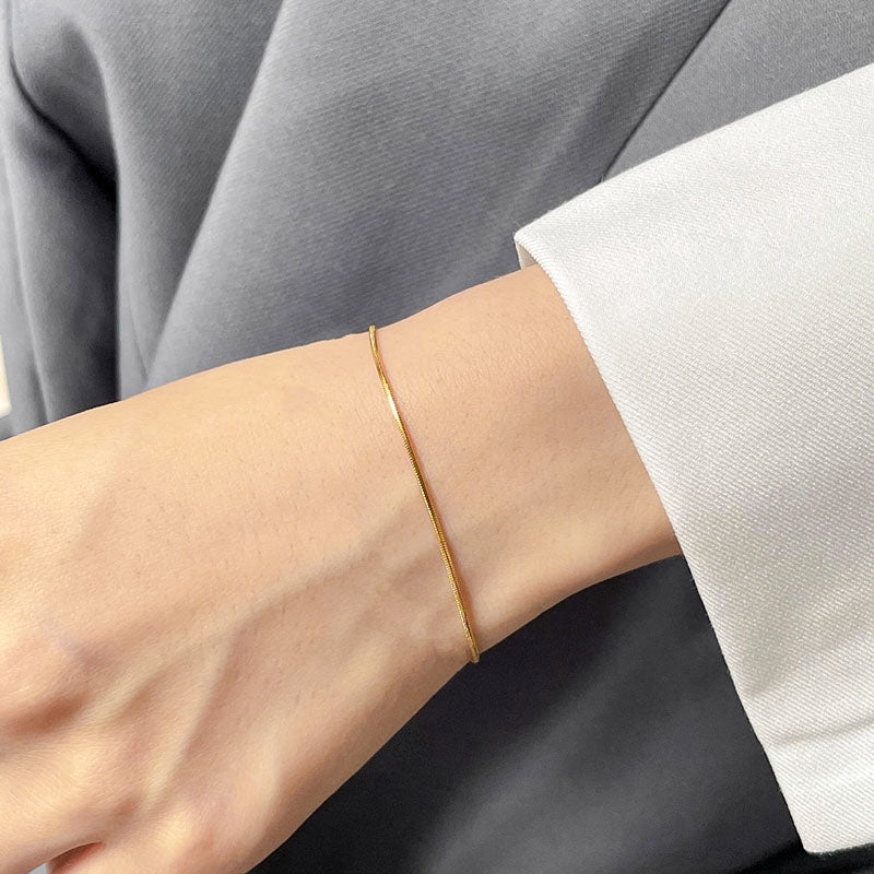 Gelang Wanita Sederhana - Stainless Steel, Elegan, Terjangkau & Cocok untuk Aktivitas Sehari-hari! - 我的商店