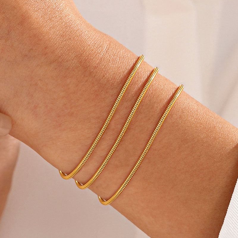 Gelang Wanita Sederhana - Stainless Steel, Elegan, Terjangkau & Cocok untuk Aktivitas Sehari-hari! - 我的商店