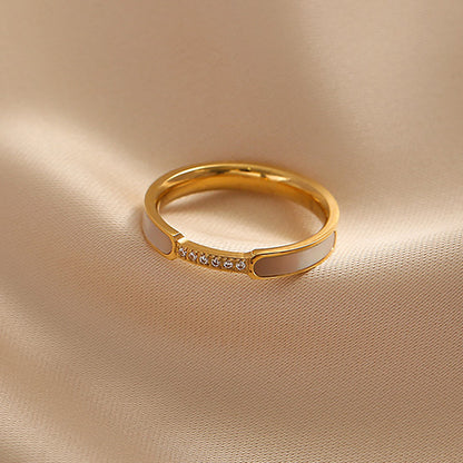Grosir Cincin Berlian Kerang untuk Wanita – Cincin Emas, Anti Karat & Hipoalergenik, Aksesoris Perhiasan - 我的商店