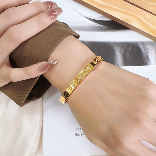 Gelang Couple "Forever" - Stainless Steel Anti Kusam, Hadiah Romantis untuk Pacar - 我的商店