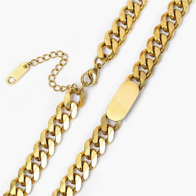 Kalung Wanita Lapis Emas 18K - Stainless Steel, Tidak Kusam, Elegan & Cocok untuk Hadiah! - 我的商店