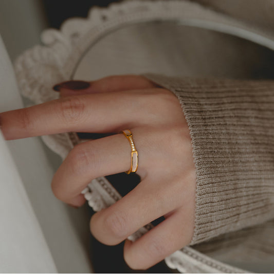 Grosir Cincin Berlian Kerang untuk Wanita – Cincin Emas, Anti Karat & Hipoalergenik, Aksesoris Perhiasan - 我的商店