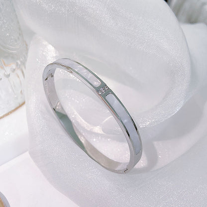 Gelang Wanita Sederhana Gaya Korea - Stainless Steel, Tidak Pudar, Elegan & Trendi! - 我的商店