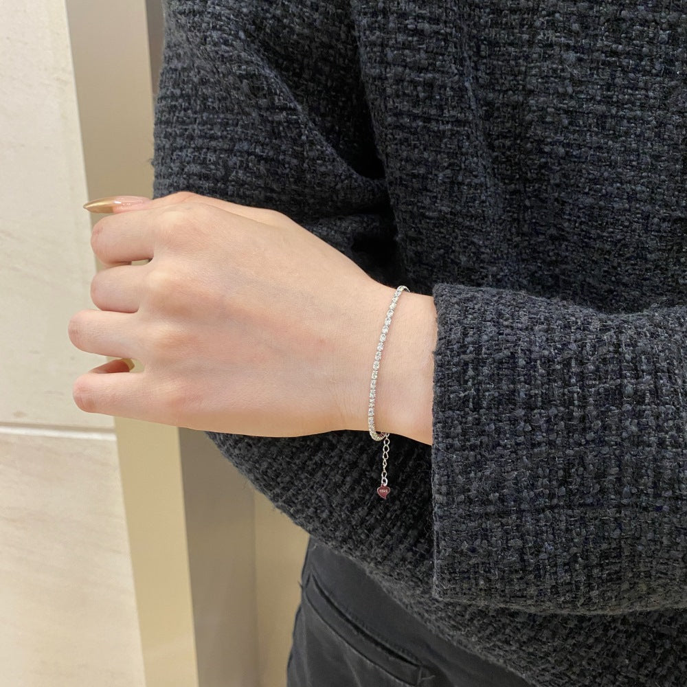 Gelang Wanita Full Drill Liontin - Aksesoris Jewelry Hadiah Ulang Tahun 2025 - 我的商店