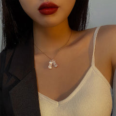 Grosir Kalung Wanita Stainless Steel Liontin Kacang - Tidak Kusam, Cocok untuk Hadiah!