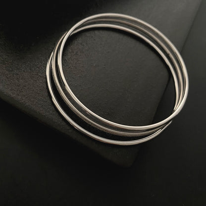 Set Gelang Bangle Minimalis untuk Wanita - 18k Emas & Stainless Steel Anti Pudar | Aksesoris Fashion Elegan - 我的商店