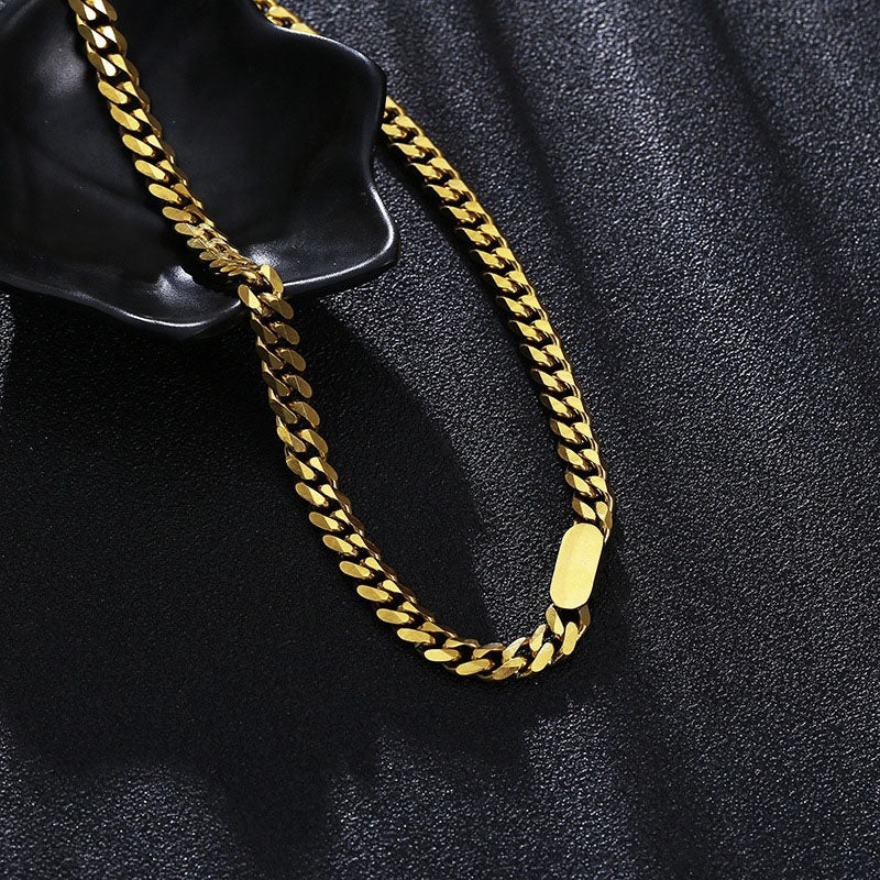 Kalung Wanita Lapis Emas 18K - Stainless Steel, Tidak Kusam, Elegan & Cocok untuk Hadiah! - 我的商店