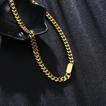 Kalung Wanita Lapis Emas 18K - Stainless Steel, Tidak Kusam, Elegan & Cocok untuk Hadiah! - 我的商店