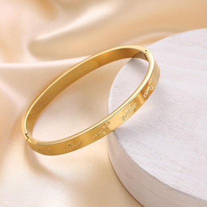 Gelang Couple "Forever" - Stainless Steel Anti Kusam, Hadiah Romantis untuk Pacar - 我的商店