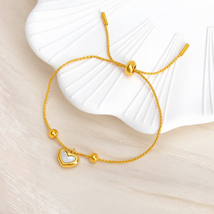 Gelang Wanita - Stainless Steel Emas 18K Anti Kusam, Aksesoris Fashion Elegan - 我的商店