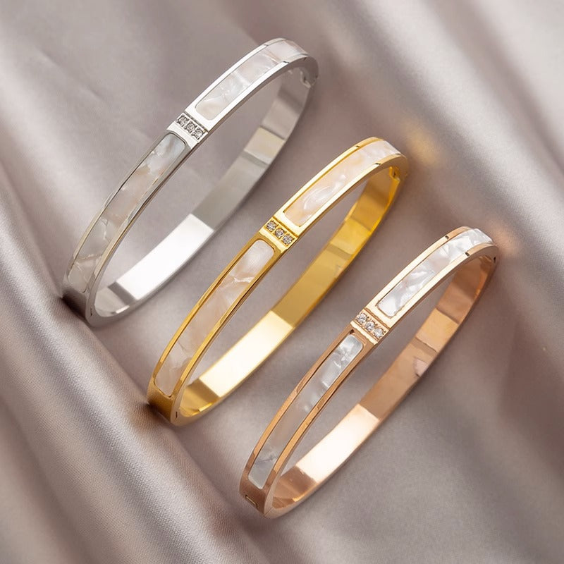Gelang Wanita Sederhana Gaya Korea - Stainless Steel, Tidak Pudar, Elegan & Trendi! - 我的商店