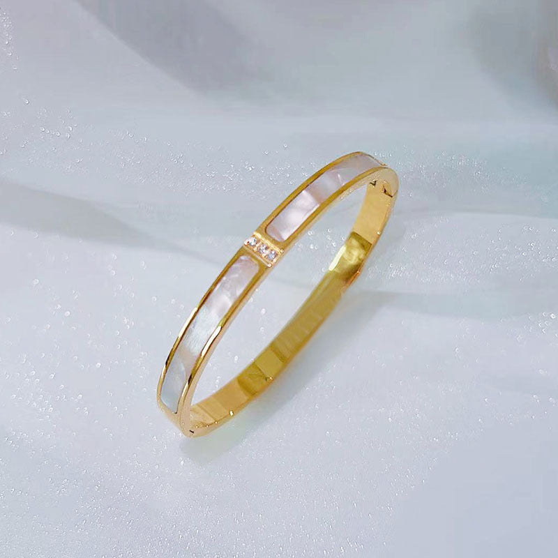 Gelang Wanita Sederhana Gaya Korea - Stainless Steel, Tidak Pudar, Elegan & Trendi! - 我的商店