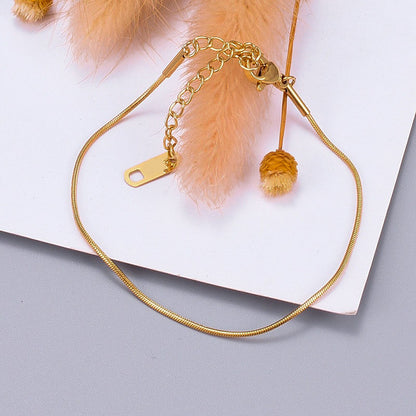 Gelang Wanita Sederhana - Stainless Steel, Elegan, Terjangkau & Cocok untuk Aktivitas Sehari-hari! - 我的商店