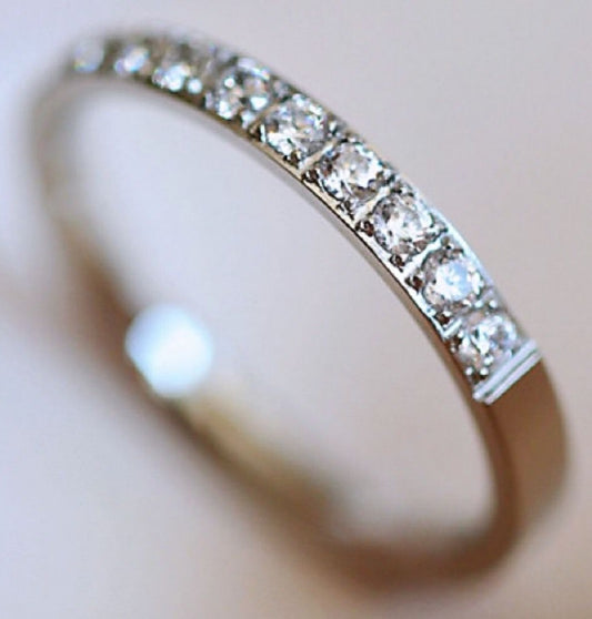 Cincin Berlian Pasangan Anti Pudar - Singsing Emas & Stainless Silver | Perhiasan Hadiah Elegan - 我的商店