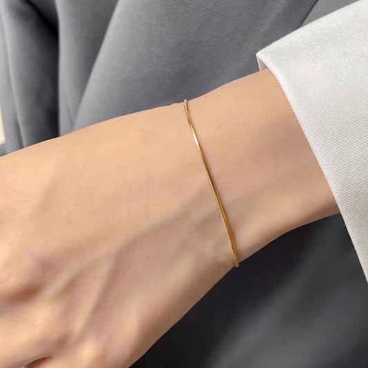 Gelang Wanita Sederhana - Stainless Steel, Elegan, Terjangkau & Cocok untuk Aktivitas Sehari-hari! - 我的商店