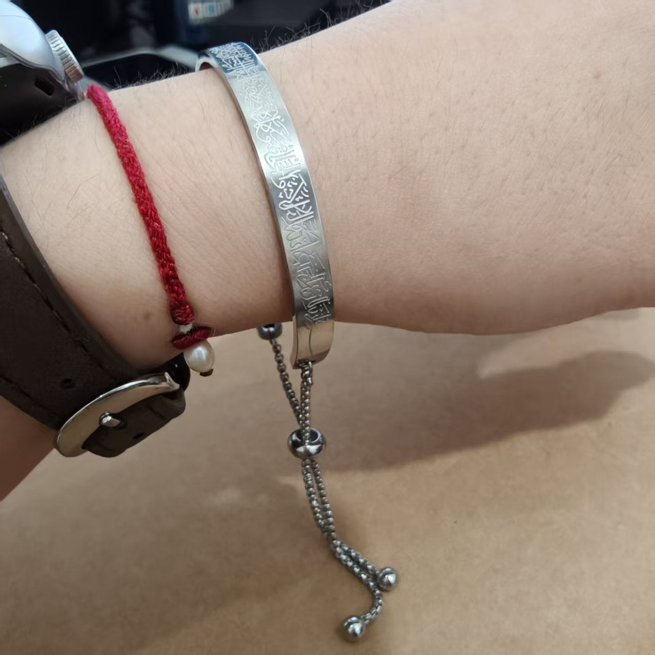 [Promosi Ramadhan]Gelang Avat Kursi Pria dan Wanita, Gelang Islami, Stainless Steel, Mewah, Elegan Gelang6