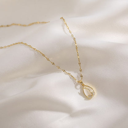Kalung Bunga Tulip Wanita - Liontin Emas Anti Kusam dengan Rantai Elegan - 我的商店