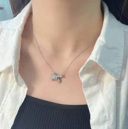 Kalung Wanita Busur Emas 18K - Stainless Steel, Tidak Kusam, Elegan & Cocok untuk Setiap Acara! 我的商店