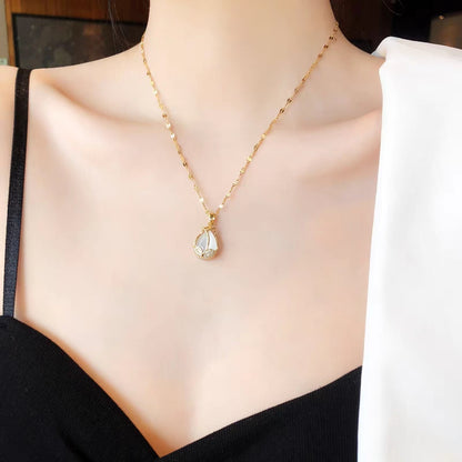 Kalung Bunga Tulip Wanita - Liontin Emas Anti Kusam dengan Rantai Elegan - 我的商店