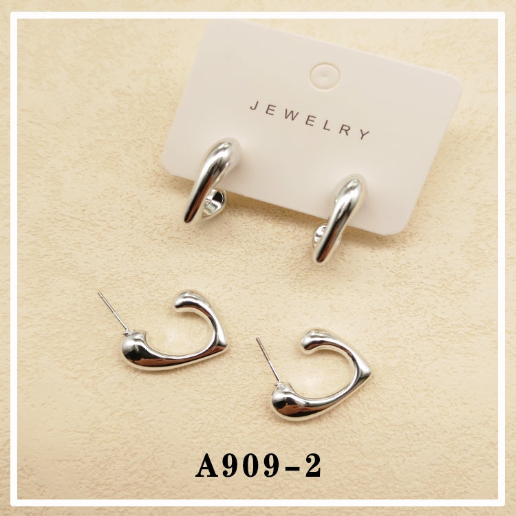 Anting hijab setengah bulat anting titanium  steel perhiasan anting sederhana - 我的商店