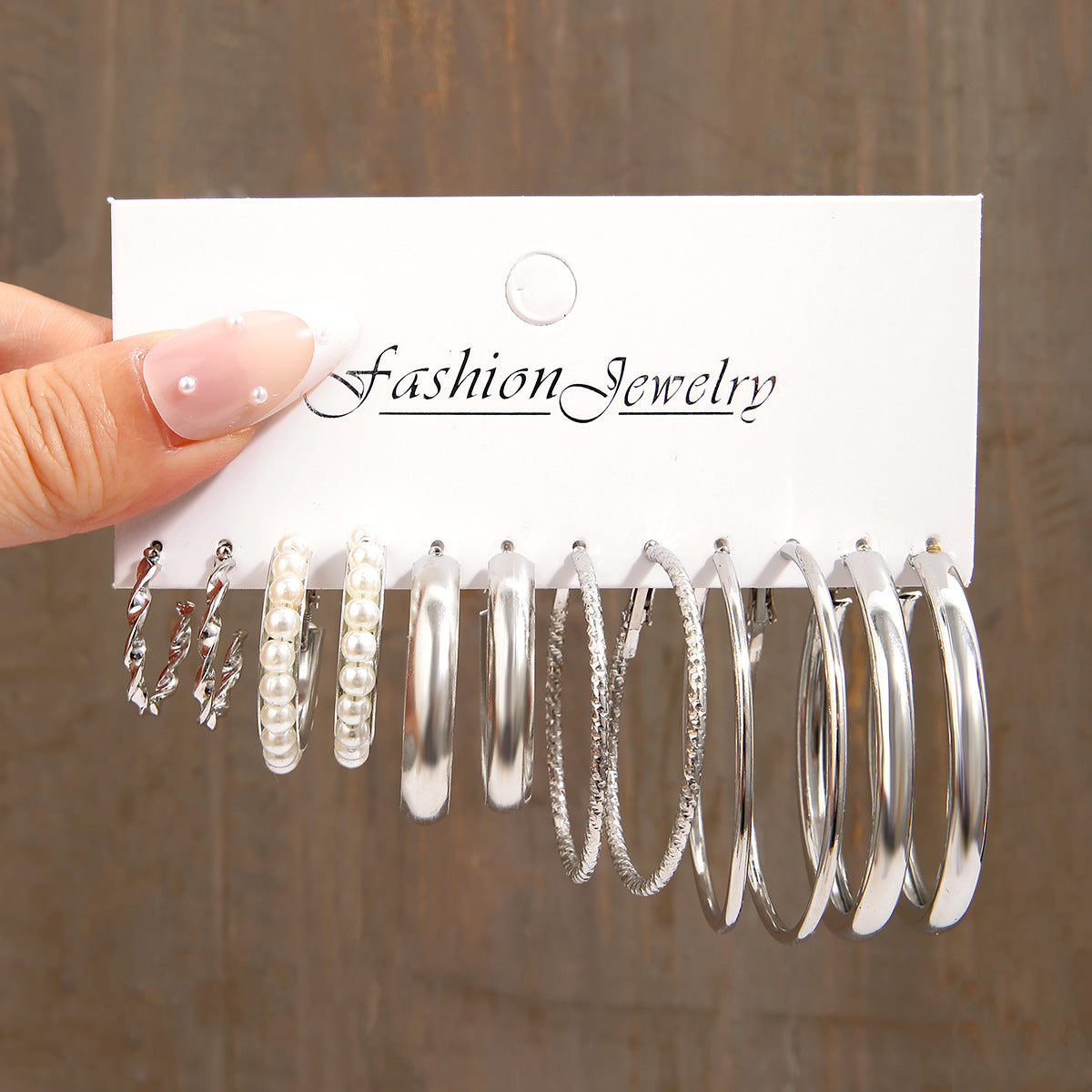 Set 6 Anting Wanita Elegan – Hoop Kotak, Mutiara & Hati Warna Emas & Perak perhiasandirect