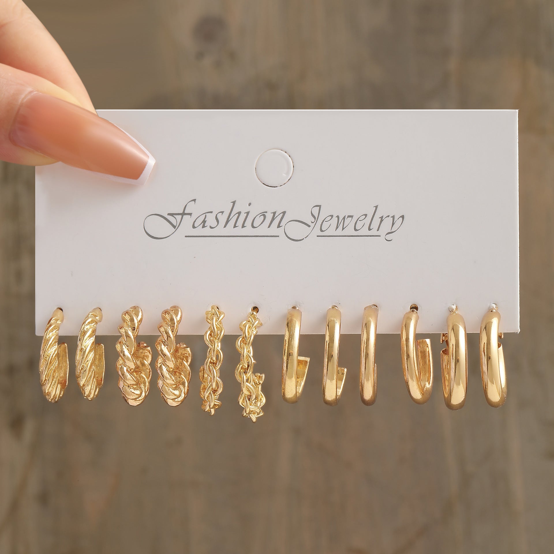 Set 6 Anting Wanita Elegan – Hoop Kotak, Mutiara & Hati Warna Emas & Perak perhiasandirect