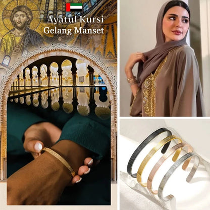 Wanita Pria Gelang Arab Gelang Islami Ayatul Kursi Gelang Muslim Gelang Totem Gelang Keberuntungan Hadiah-Idul-Fitri-Ramadhan