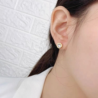 Anting Zirconia Wanita - Stainless Steel Hypoallergenic, Tidak Mudah Pudar & Elegan - 我的商店