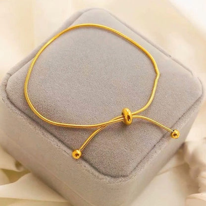 Gelang Hati Wanita - Stainless Steel Emas Anti Kusam, Aksesoris Perhiasan Elegan - 我的商店