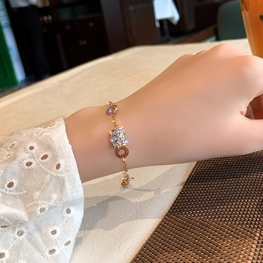 Gelang Berlian Romawi untuk Wanita – Bangle Emas Vintage, Perhiasan Aksesori Elegan - 我的商店