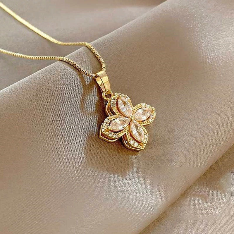 Wanita Four Leaf Clover Kalung - tahan kalung emas kalung kalung elegan perhiasan 我的商店