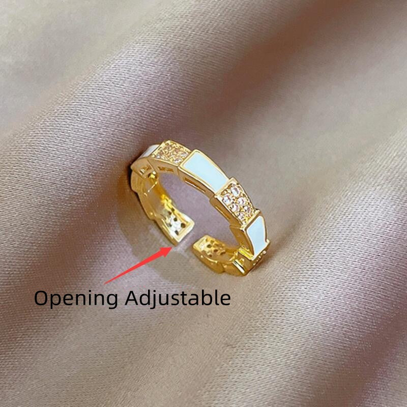 Cincin Wanita Bambu Adjustable - Emas, Tidak Kusam, Elegan & Cocok untuk Setiap Ukuran Jari! - 我的商店