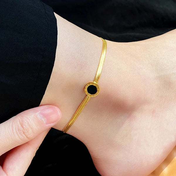 Gelang Kaki Wanita Vintage Liontin Hati - Stainless Steel, Tidak Kusam & Tidak Pudar, Elegan & Awet! - 我的商店