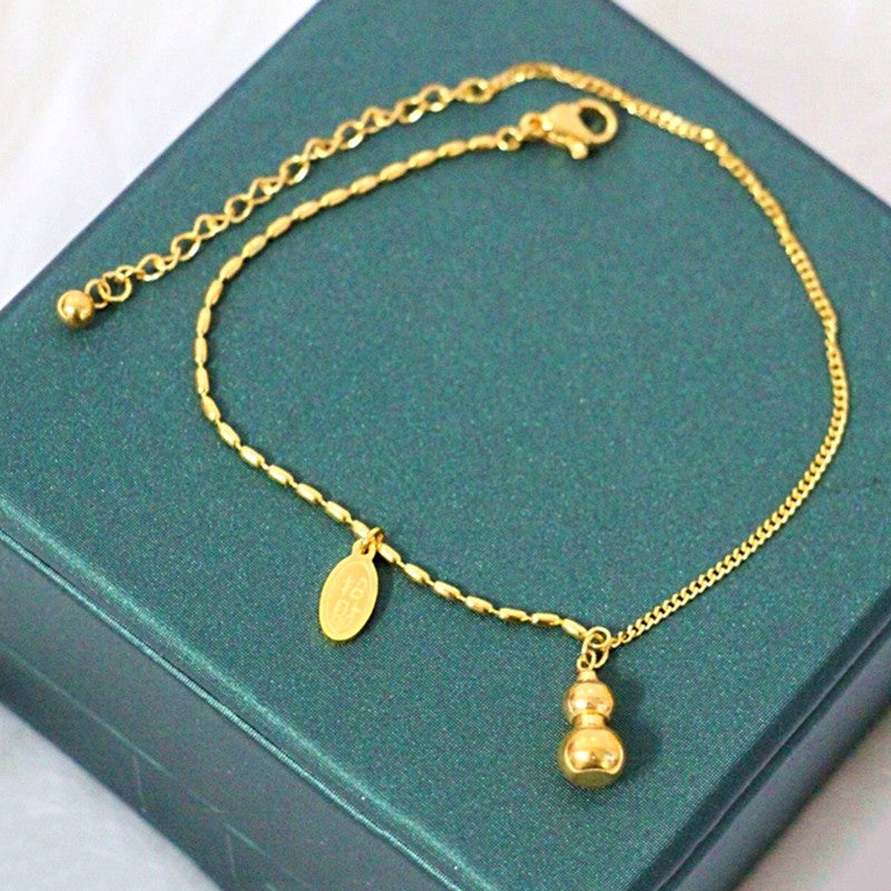 Gelang Kaki Wanita Gourdos Vintage - Rantai Emas, Tidak Pudar, Elegan & Cocok untuk Hadiah! - 我的商店