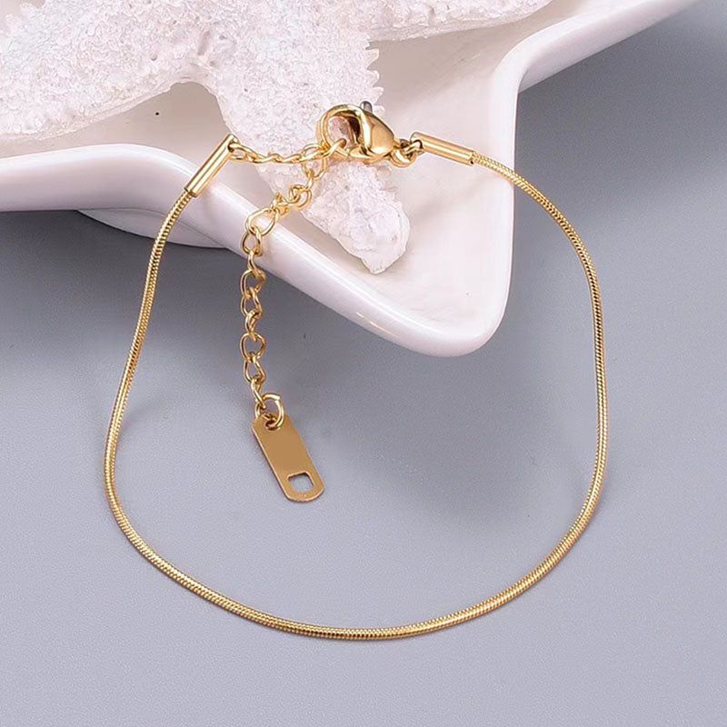 Gelang Wanita Sederhana - Stainless Steel, Elegan, Terjangkau & Cocok untuk Aktivitas Sehari-hari! - 我的商店