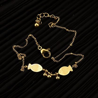 Gelang Kaki Wanita Ikan Keberuntungan - Stainless Steel, Tidak Kusam, Elegan & Cocok untuk Hadiah! - 我的商店