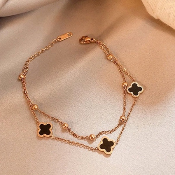 Gelang Hati Wanita - Stainless Steel Emas Anti Kusam, Aksesoris Perhiasan Elegan - 我的商店