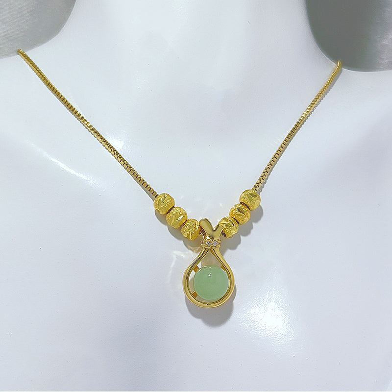 Kalung Fashion Titanium Steel Emas untuk Wanita - Anti Pudar & Hypoallergenic | Aksesoris Perhiasan Elegan - 我的商店