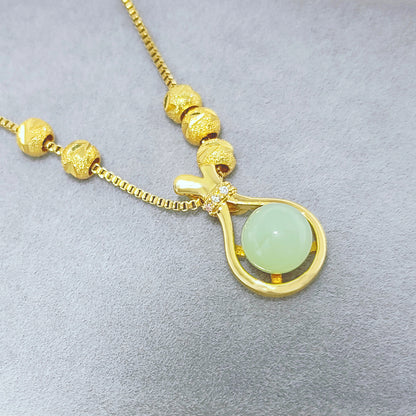 Kalung Fashion Titanium Steel Emas untuk Wanita - Anti Pudar & Hypoallergenic | Aksesoris Perhiasan Elegan - 我的商店