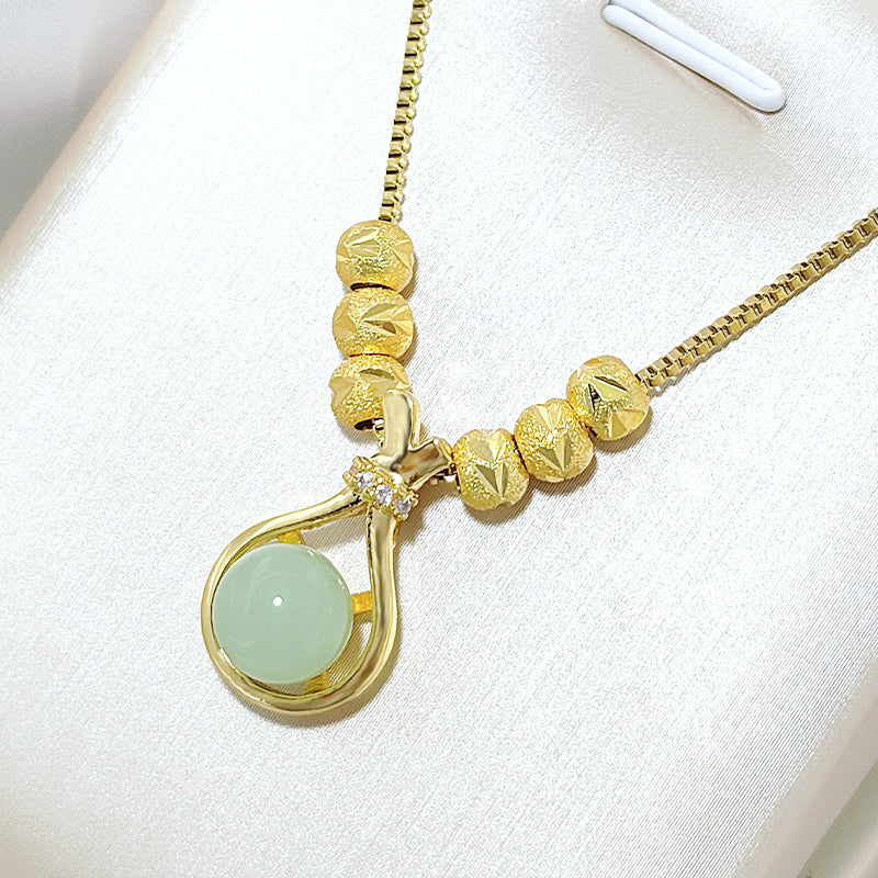 Kalung Fashion Titanium Steel Emas untuk Wanita - Anti Pudar & Hypoallergenic | Aksesoris Perhiasan Elegan - 我的商店