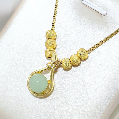 Kalung Fashion Titanium Steel Emas untuk Wanita - Anti Pudar & Hypoallergenic | Aksesoris Perhiasan Elegan - 我的商店