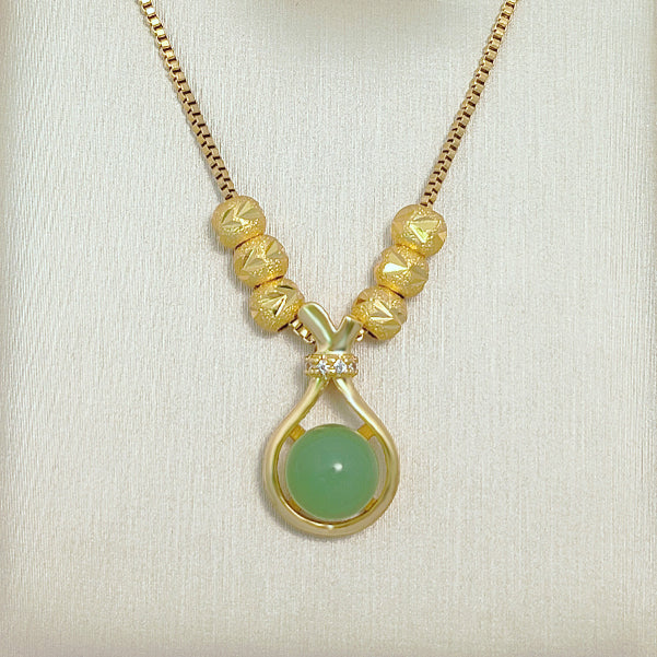 Kalung Fashion Titanium Steel Emas untuk Wanita - Anti Pudar & Hypoallergenic | Aksesoris Perhiasan Elegan - 我的商店