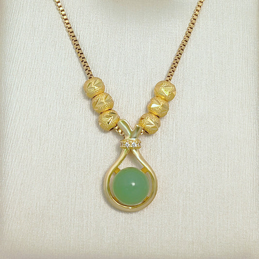 Kalung Fashion Titanium Steel Emas untuk Wanita - Anti Pudar & Hypoallergenic | Aksesoris Perhiasan Elegan - 我的商店