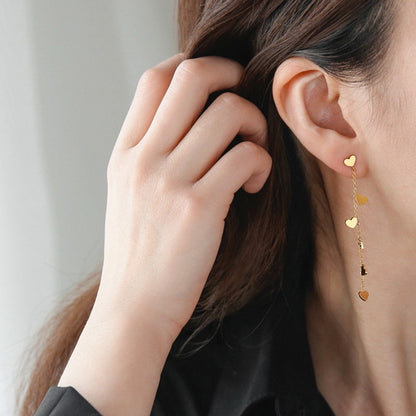 Anting Hati Pembawa Keberuntungan - Emas Stainless Steel Hypoallergenic untuk Wanita - 我的商店