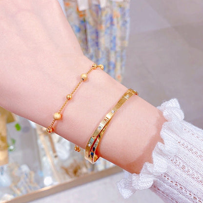 Grosir Gelang Manik Emas untuk Wanita – Desain Sederhana, Anti Karat, Elegan - 我的商店