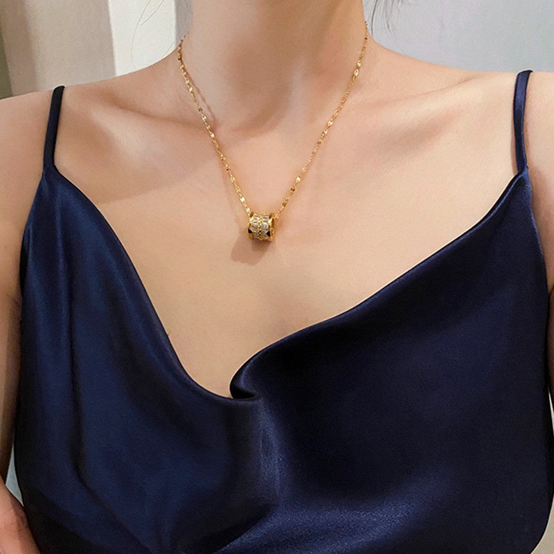 Kalung Emas untuk Wanita - Pendant Mewah Rantai Emas Kwintas | Perhiasan Hadiah Elegan - 我的商店