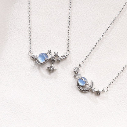 Kalung Pasangan Bulan Vintage - Stainless Steel, Liontin Bulan, Tidak Kusam, Elegan & Cocok untuk Hadiah! - 我的商店