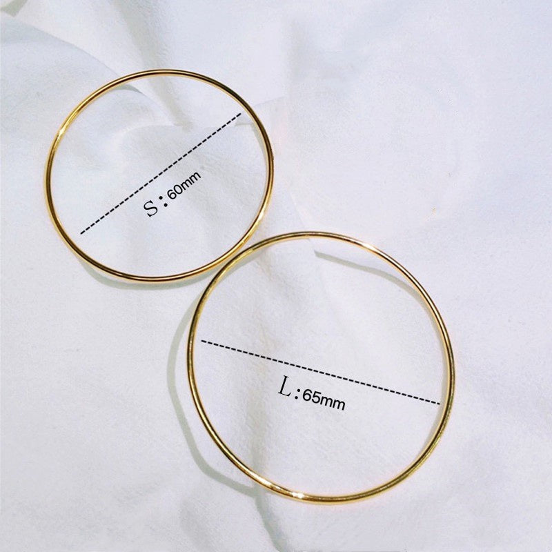 Gelang Wanita Sederhana - Stainless Steel Lapis Emas 18K Gaya Korea, Elegan & Trendi! - 我的商店