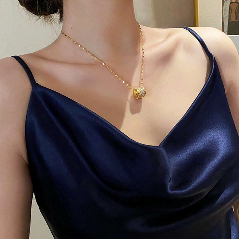 Kalung Emas untuk Wanita - Pendant Mewah Rantai Emas Kwintas | Perhiasan Hadiah Elegan - 我的商店